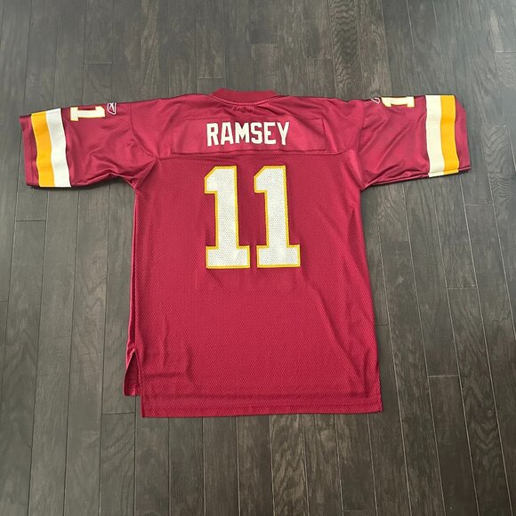 Retro Washington Redskins Large Men's Red NFL Ramsey #11 Reebok Jersey - Picture 15 of 15